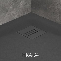 Kratka do brodzika antracytowa stalowa Kyntos Radaway HKA-64