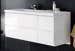 Szafka łazienkowa Oristo Brylant biała z umywalką 125 cm lewa