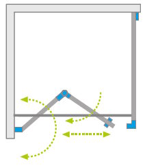 Rysunek kabiny Radaway EOS KDJ B lewa