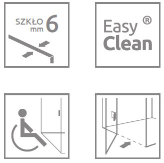 kabina z powłoką easy Clean