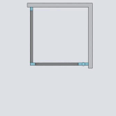 Schemat otwierania drzwi kabiny prysznicowej EOS KDJ-prawa