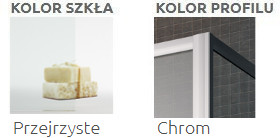 szkło przejrzyste easyclean profil chrom