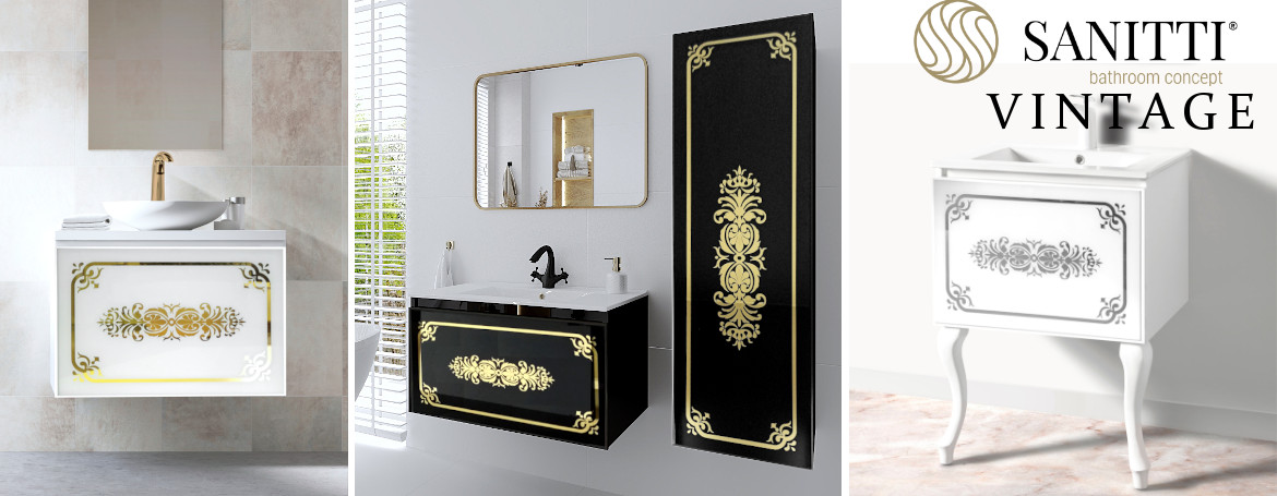 Szafka z ornamentem retro Vintage Sanitti