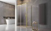 Złota kabina prysznicowa Radaway Idea Gold KDJ 100x80 lewa