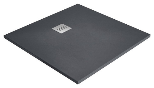 Brodzik z konglomeratu Radaway Kyntos C 80x80 antracytowy HKC8080-64