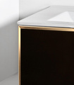  Szafka łazienkowa czarna Sanitti Delta 60 front lustro złote