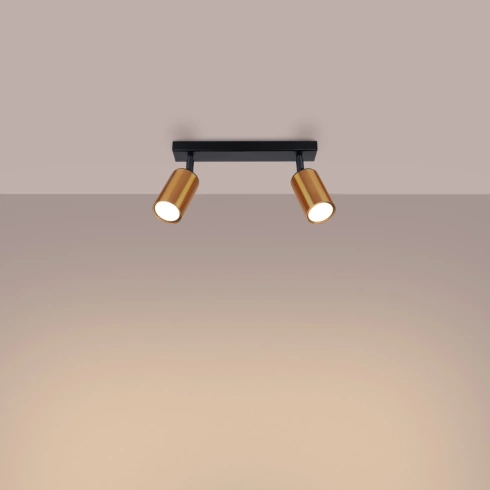 Plafon WINX 2 czarny/miedź