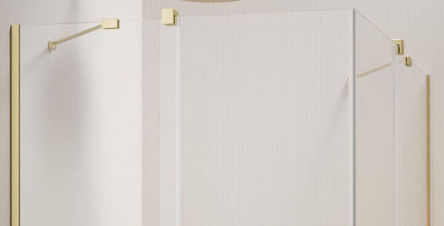 Kabina 80x80 Radaway Furo Brushed Light Gold KDD Jasny złoty