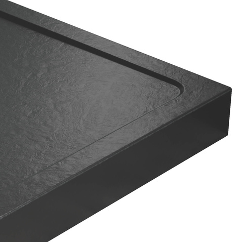 Brodzik akrylowy 120x70 Radaway Doros F Compact Stone czarny