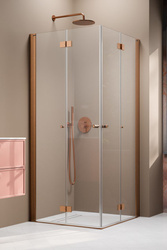 Kabina składana Radaway Nes Brushed Copper KDD B 100x100 miedź