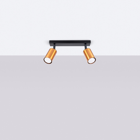 Plafon WINX 2 czarny/miedź