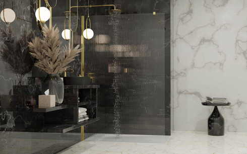 Kabina walk-in złota szkło Visiosun 90 Radaway Modo New Gold II