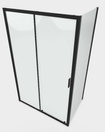 Czarna kabina prysznicowa Radaway Alienta Black DWJ+S 130x90