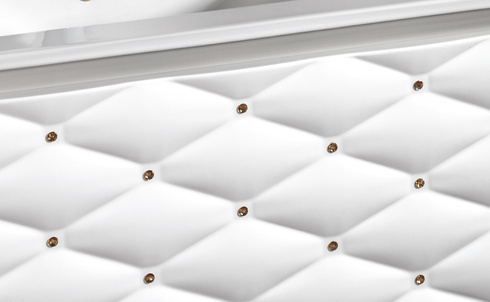 Szafka z blatem 61 cm biała z kryształkami złotymi Sanitti Lira