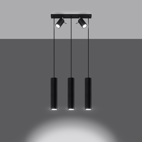 Lampa wisząca RING 3 czarny