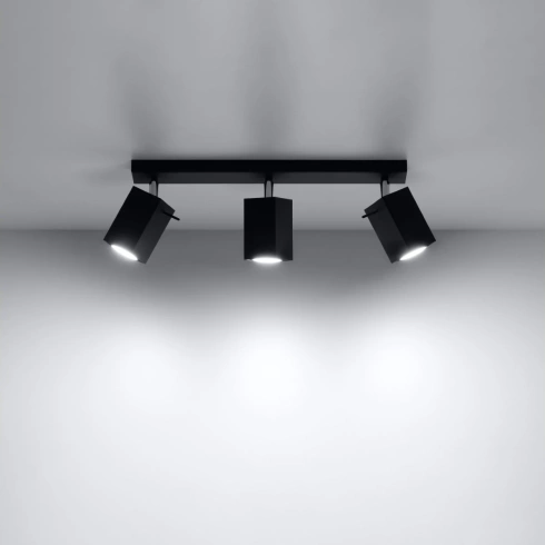 Plafon MERIDA 3 czarny