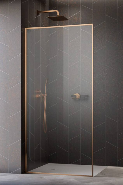 Walk-in 70 Radaway Modo F SL Brushed Copper II z ramą miedź lewa