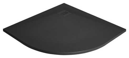 Brodzik czarny z konglomeratu Radaway Kyntos A 90x90 półokrągły HKA9090-54