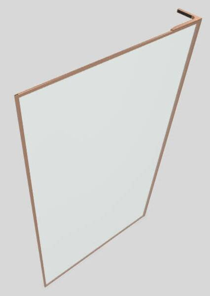Walk-in 85 Radaway Modo F SL Brushed Copper II z ramą miedź prawa