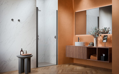 Drzwi szczotkowany gunmetal Radaway Nes Brushed GunMetal DWJ I 100 Lewe