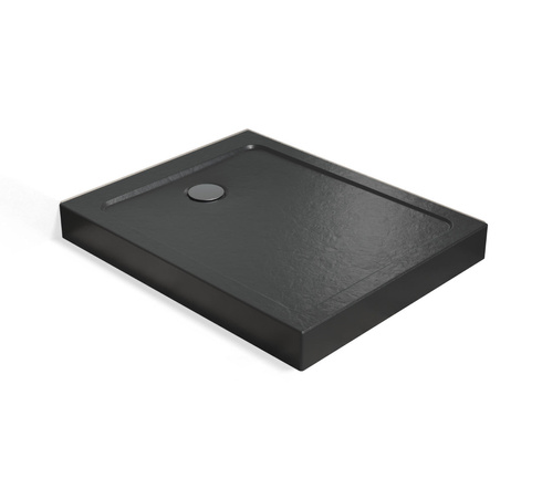 Brodzik akrylowy 150x80 Radaway Doros F Compact Stone czarny