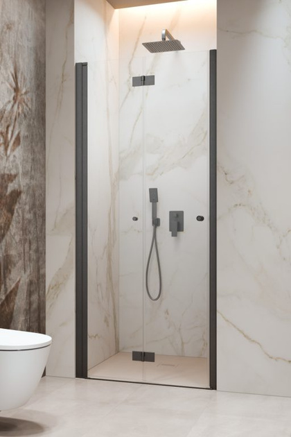 Drzwi składane szczotkowane Radaway Nes Brushed GunMetal DWB 80 Lewe