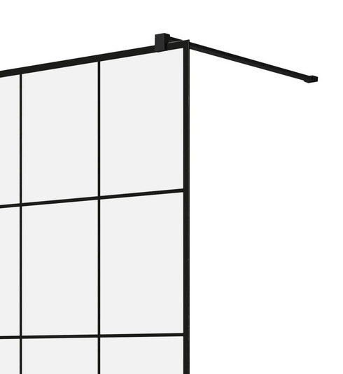 Kabina walk-in 80 czarna kratka Radaway Nes Black Walk-in II Factory 10013080-54-55