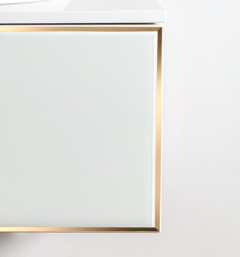  Szafka łazienkowa biała Sanitti Delta 60 front lustro złote