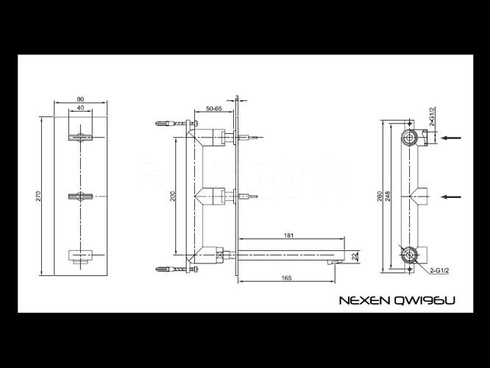 Bateria umywalkowa podtynkowa Kohlman Nexen QW196U