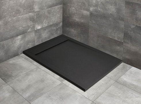 Brodzik czarny z konglomeratu Radaway Teos F 100x70 HTF10070-54