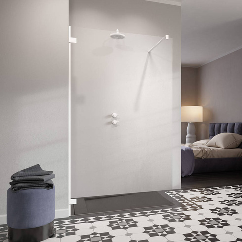 Kabina walk-in biała 125 Radaway Essenza Pro White 10103125-04-01