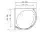 Kabina półokrągła Radaway Premium Plus B 90x90x190 Przejrzyste 30473-01-01N