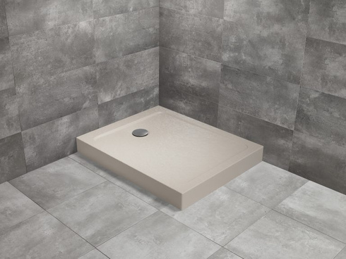 Brodzik akrylowy 140x80 Radaway Doros F Compact Stone kaszmirowy
