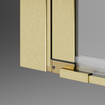 Drzwi prysznicowe Radaway Nes Brushed Gold DWS 130 lewe
