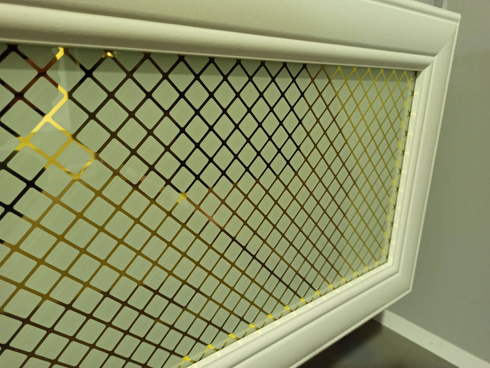 Szafka łazienkowa biała Sanitti Gamma 80 szklany front biało zloty