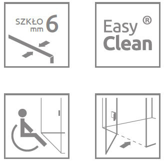 Kabina prysznicowa składana łamana Radaway EOS KDJ B 80x80 lewa