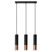 Lampa wisząca LOOPEZ 3L czarny/miedź
