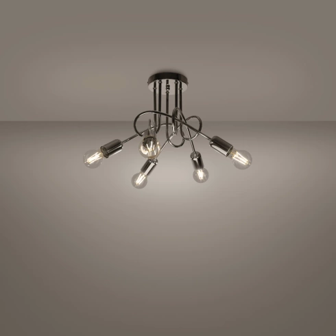 Żyrandol LOOP 5 chrom