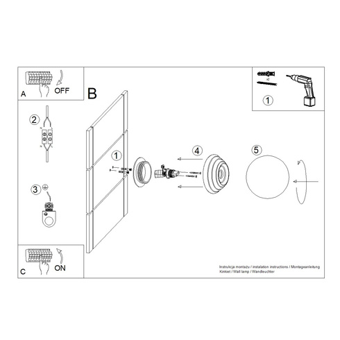 Kinkiet ZORI pomarańczowy IP44