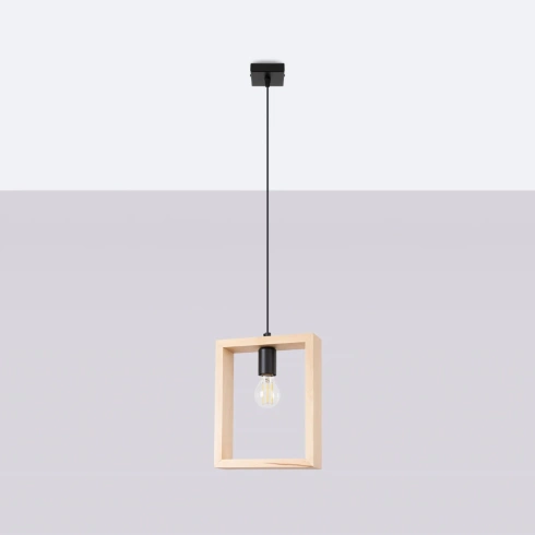 Lampa wisząca ARIES naturalne drewno