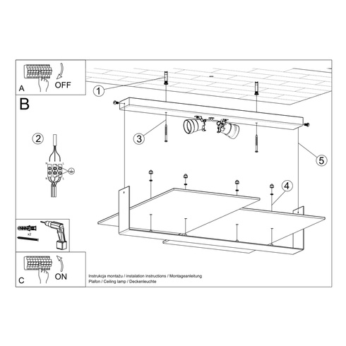 Plafon MASSIMO biały