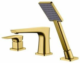 Bateria wannowa 3-otworowa Blue Water Monaco MON-BWW.080 złoty połysk