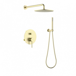 Zestaw prysznicowy podtynkowy z deszczownicą i prysznicem BOSTON BOS-ZKP.150 ZŁOTO SZAMPAŃŚKIE