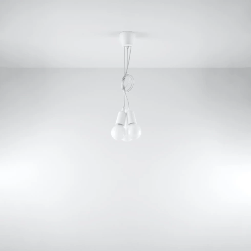 Lampa wisząca DIEGO 3 biała