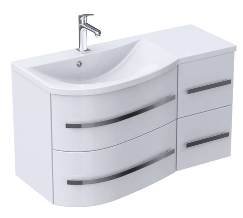 Szafka łazienkowa Oristo Opal OR30-SD4S-90-1-L biały połysk lewa