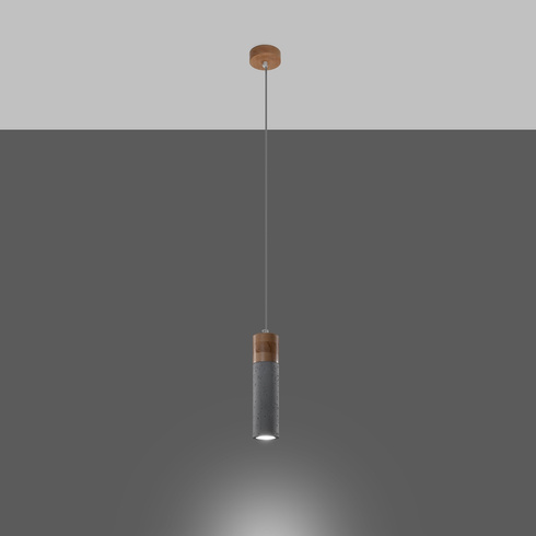 Lampa wisząca ZANE 1 szara