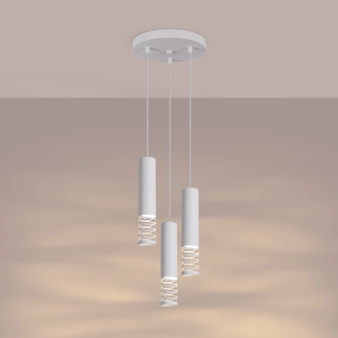 Lampa wisząca LAMI 3P biały