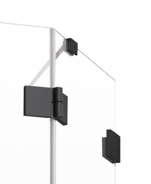 Kabina pięciokątna czarna 80x80 Radaway Essenza Pro Black PTJ lewa