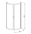 Kabina półokrągła Radaway Premium Plus B 90x90x190 Przejrzyste 30473-01-01N