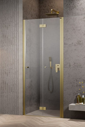 Drzwi złoto szczotkowane 70 Radaway Nes Brushed Gold DWB Prawe